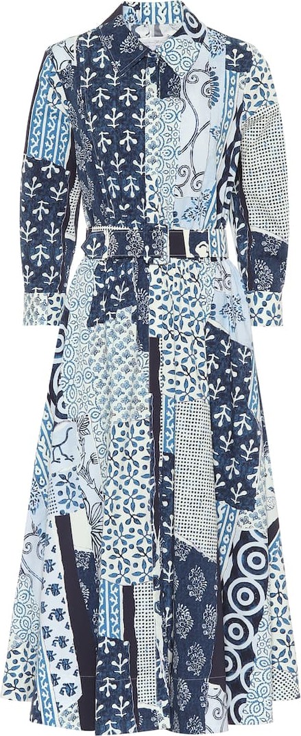 Oscar De La Renta Cotton-poplin midi shirt dress