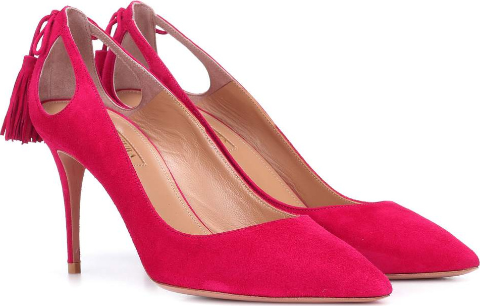 Aquazzura Forever Marilyn 85 suede pumps
