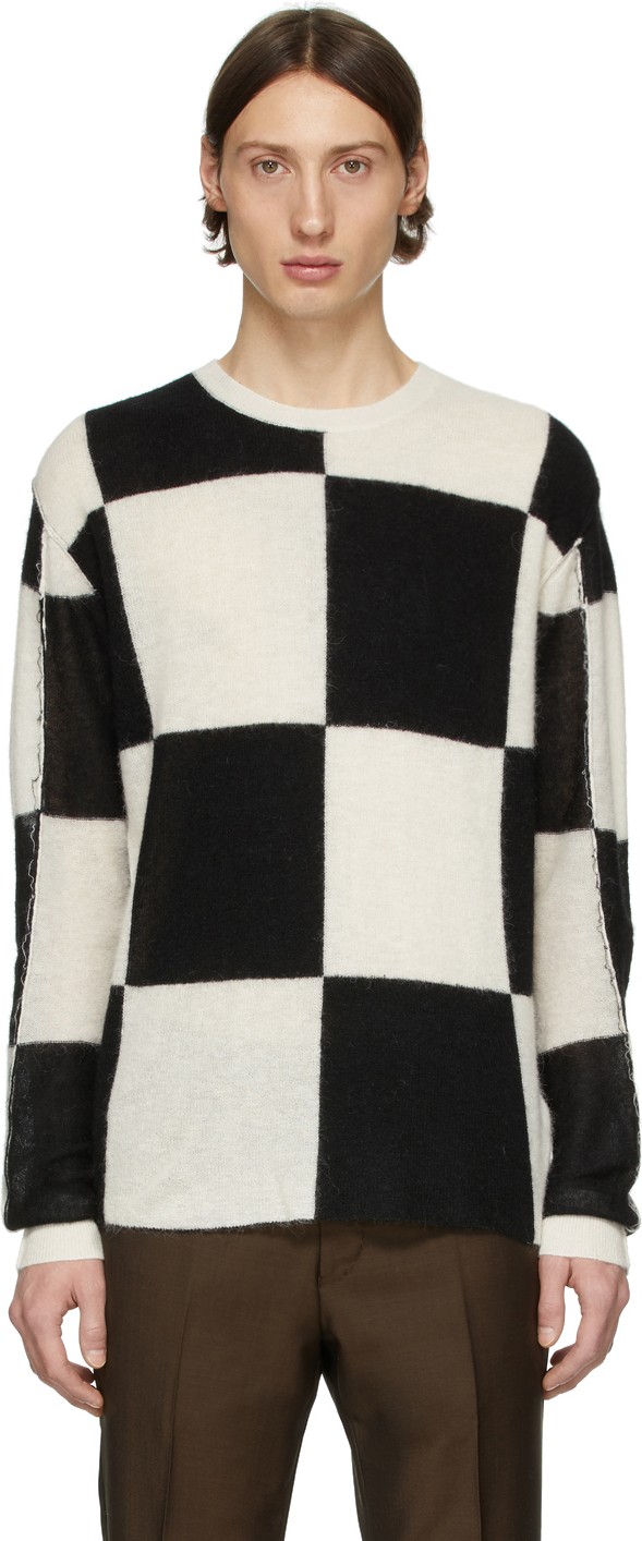 Tiger Of Sweden Black & White Serval Sweater