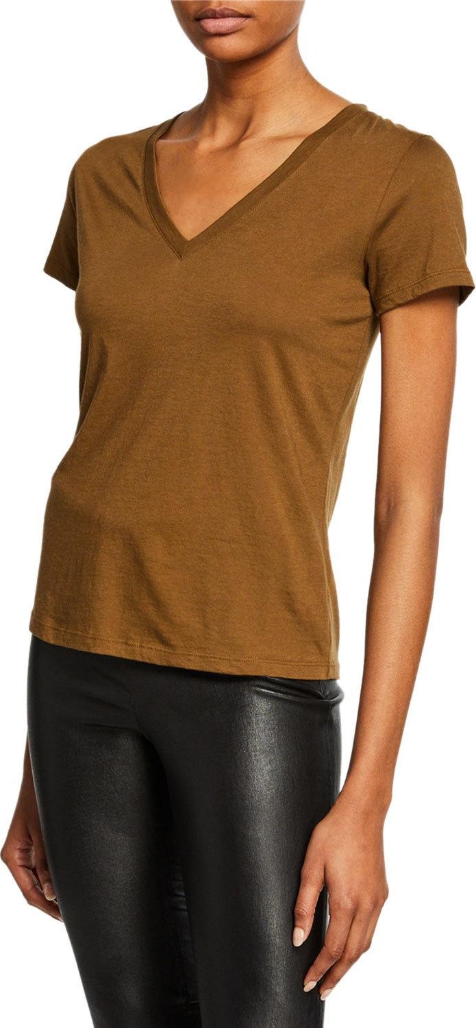 Vince Essential Pima Cotton V-Neck Tee