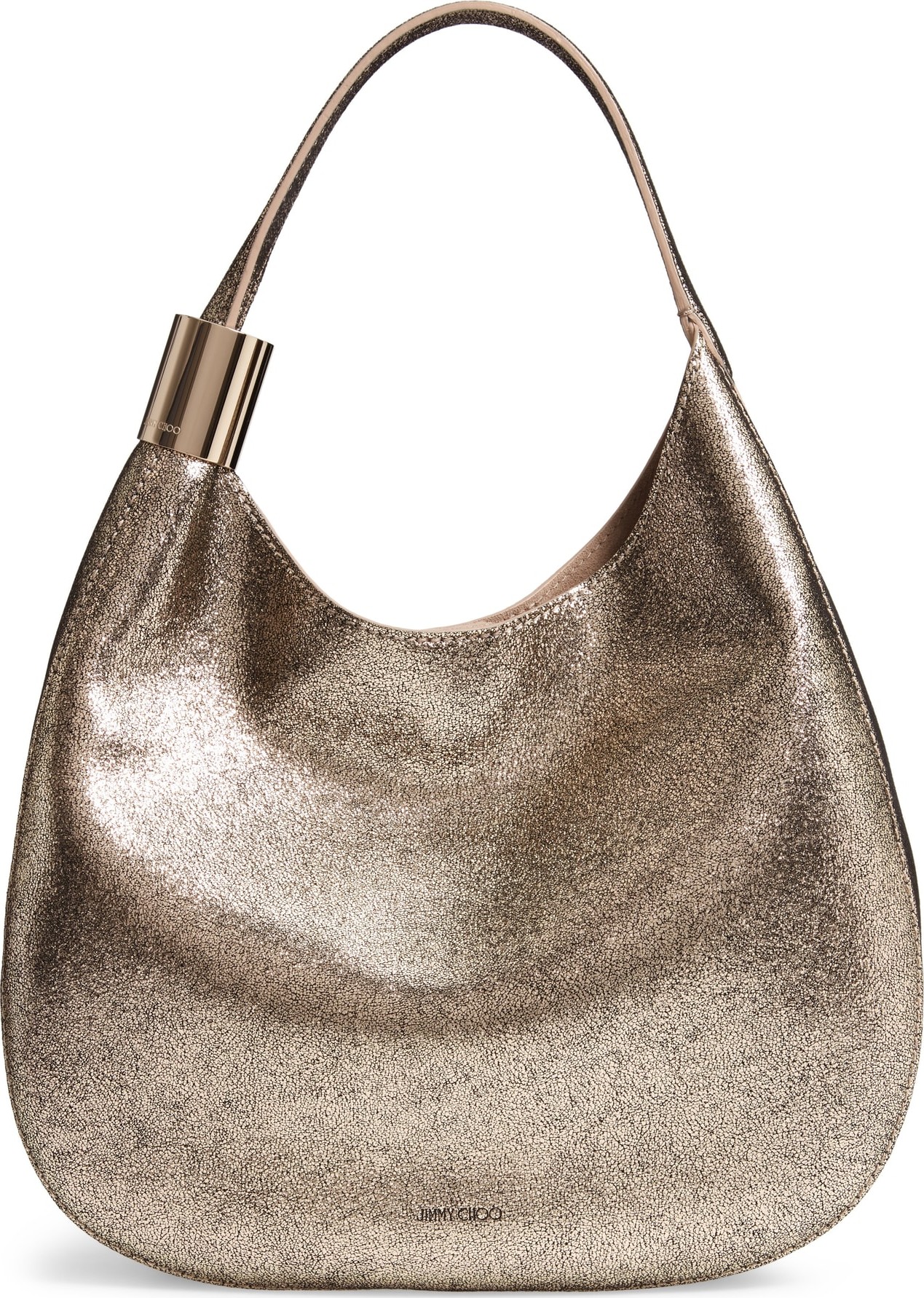 Jimmy Choo Steve Metallic Leather Hobo