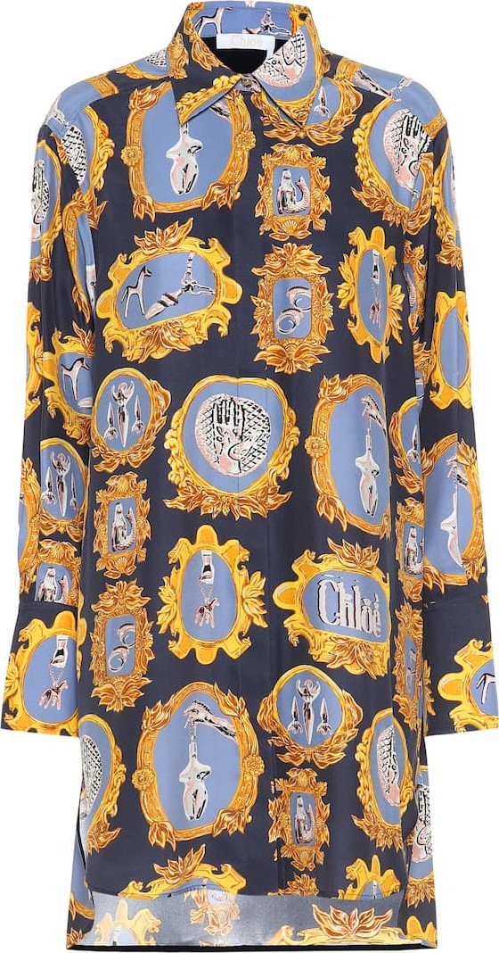 Chloe Printed silk dress