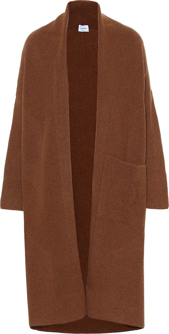 Salvatore Ferragamo Wool and cashmere knit coat