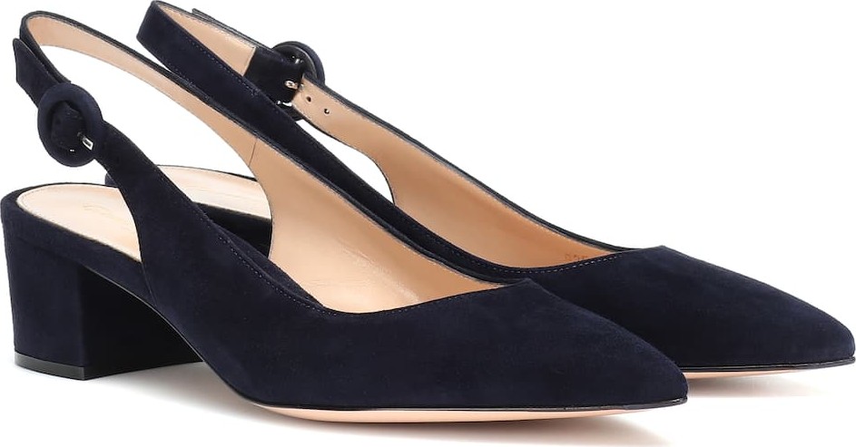 Gianvito Rossi Amee suede slingback pumps