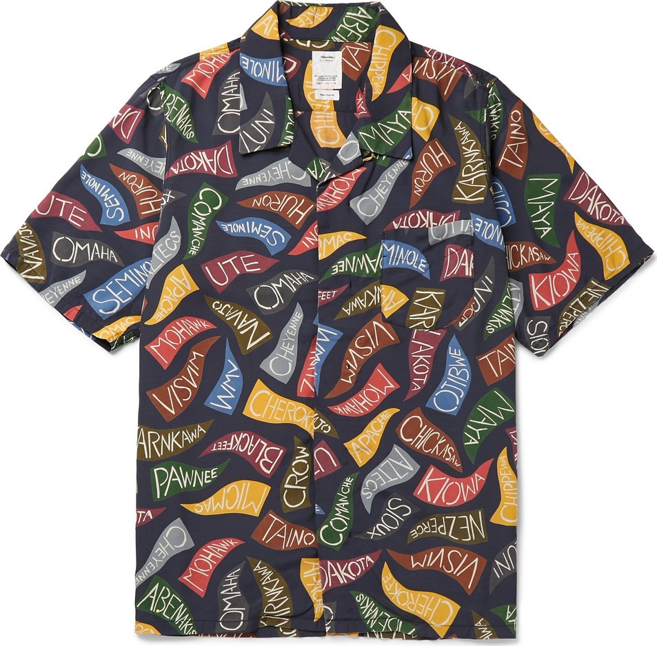 Visvim Camp-Collar Printed Voile Shirt