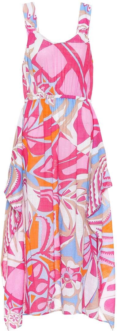 Emilio Pucci Printed cotton midi dress