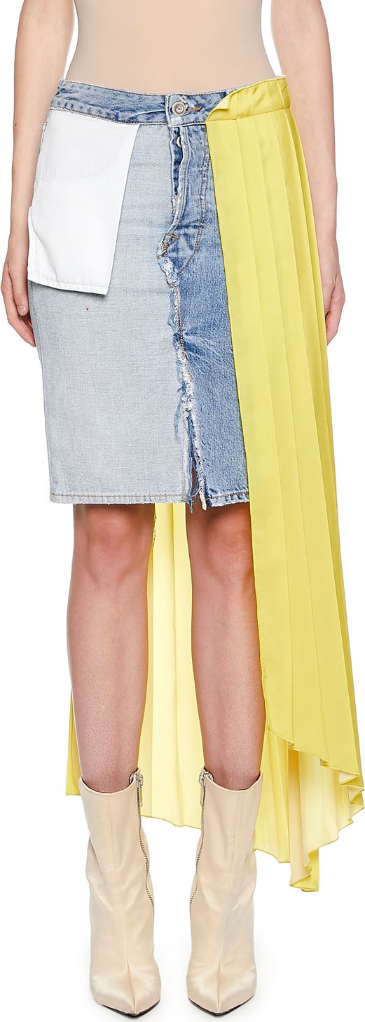 Unravel Two-Tone Pleated Side Skirt