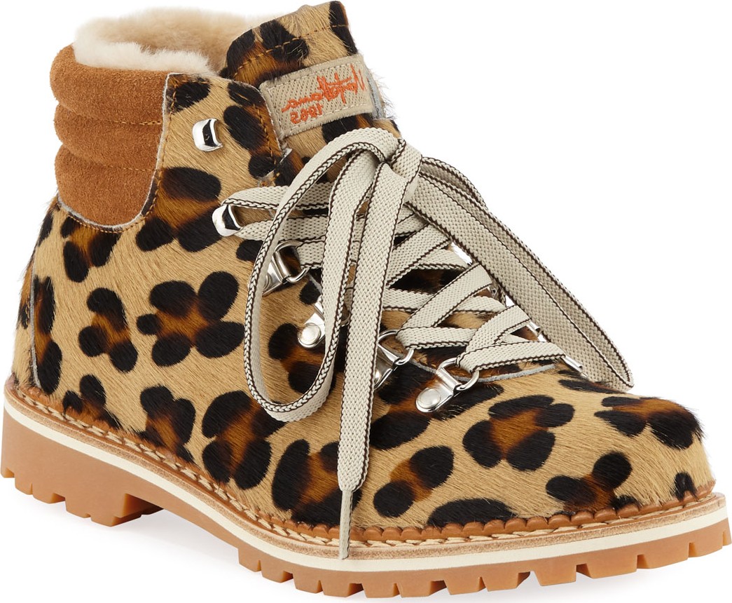 La Montelliana Margherita Fur Lace-Up Boots