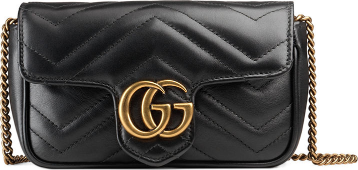 Gucci Supermini Quilted Leather Chain Shoulder Bag