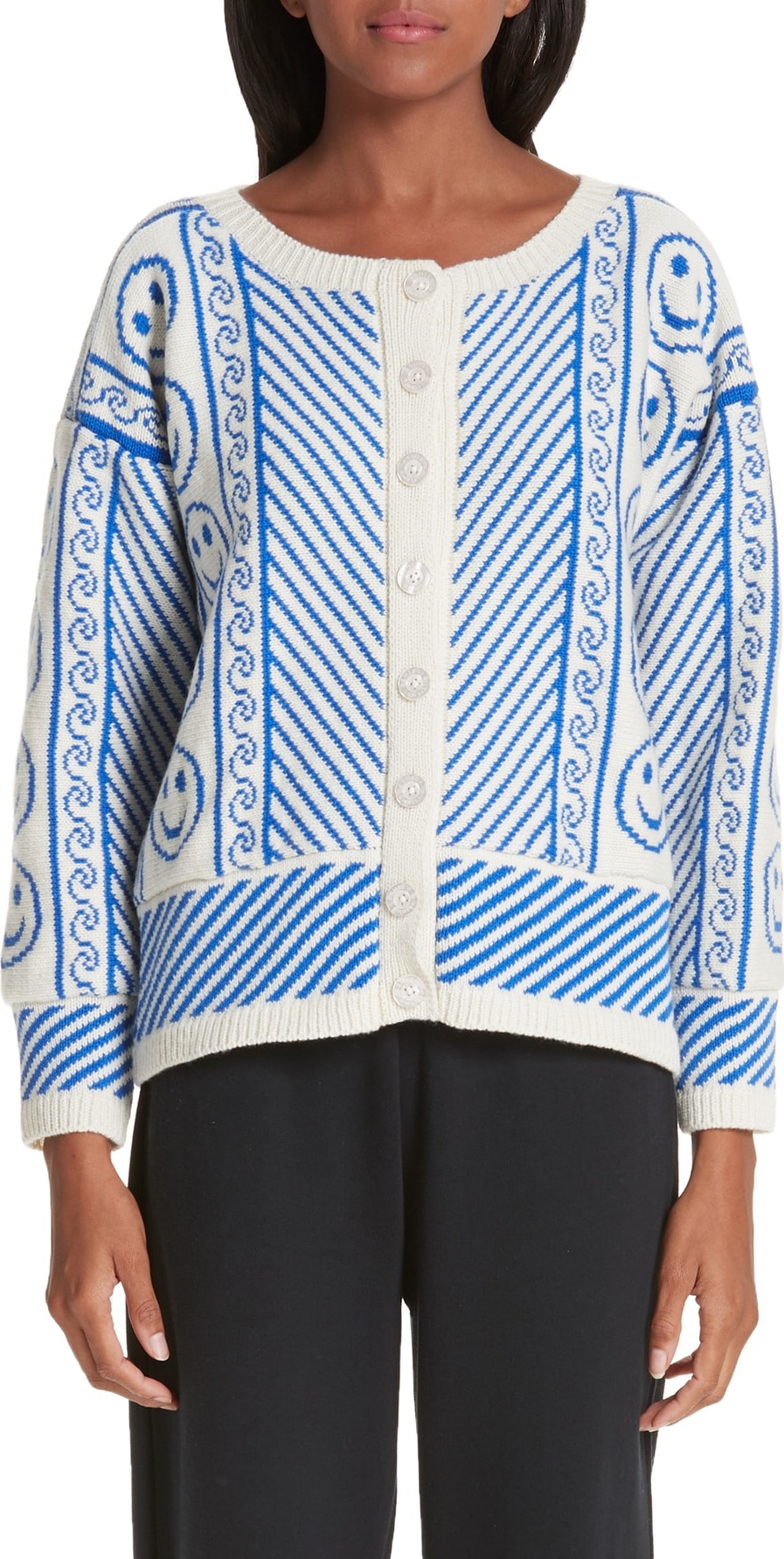 Ashley Williams Hannah Smiley Face Cardigan