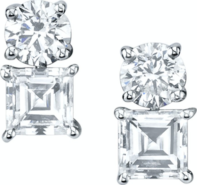 Anita Ko Large diamonds & step-cut asscher 2 dot earring