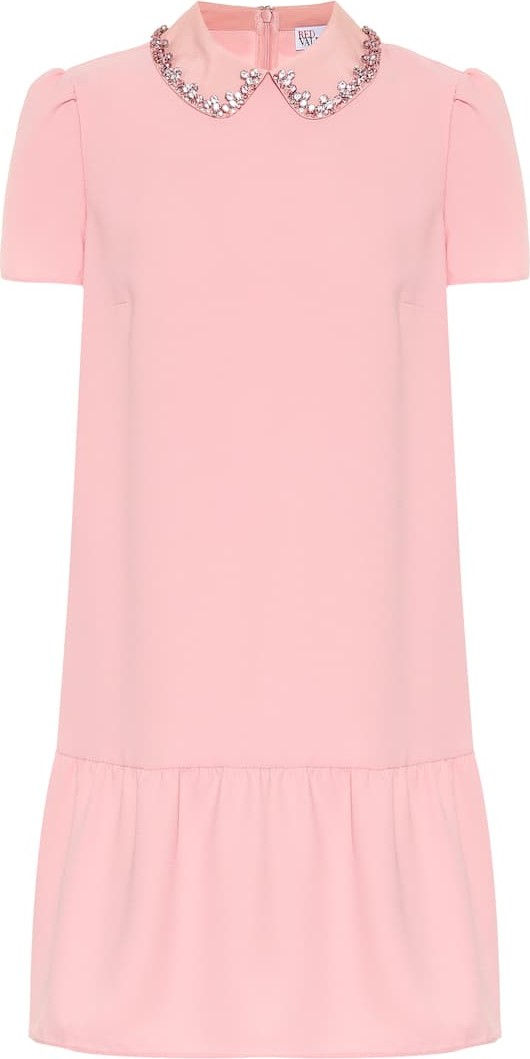 RED Valentino Embellished crêpe-envers minidress