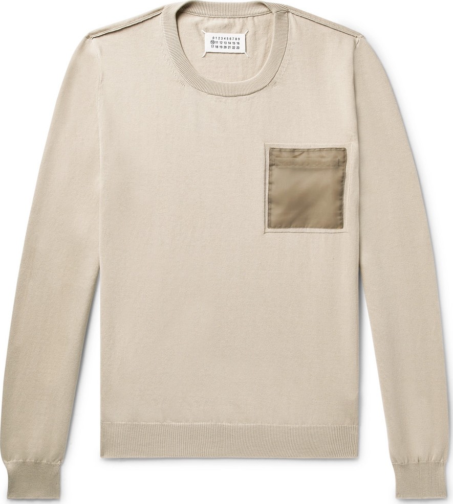 Maison Margiela Shell-Trimmed Cotton Sweater
