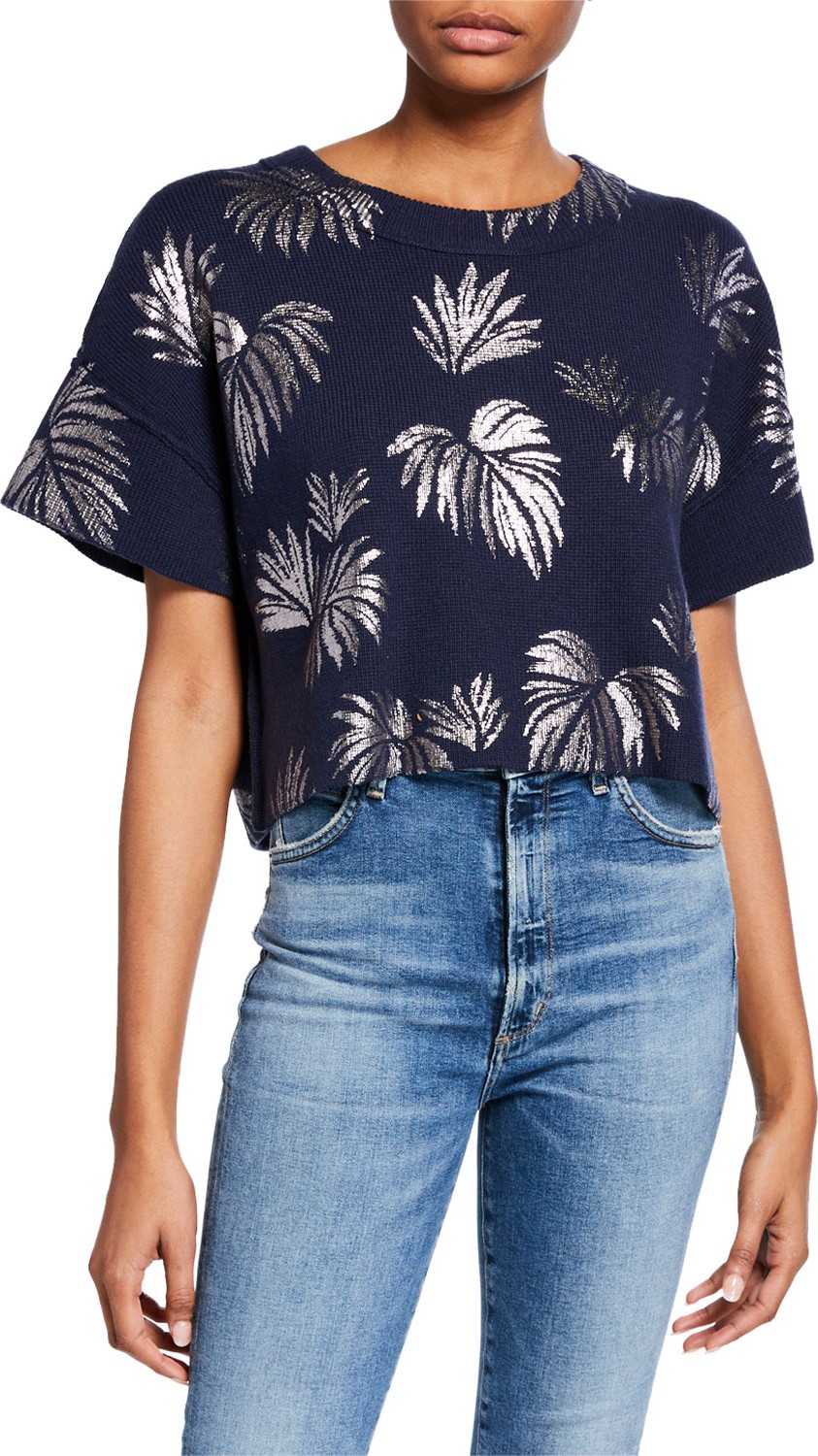 Cinq A Sept Amal Pullover Cropped Top