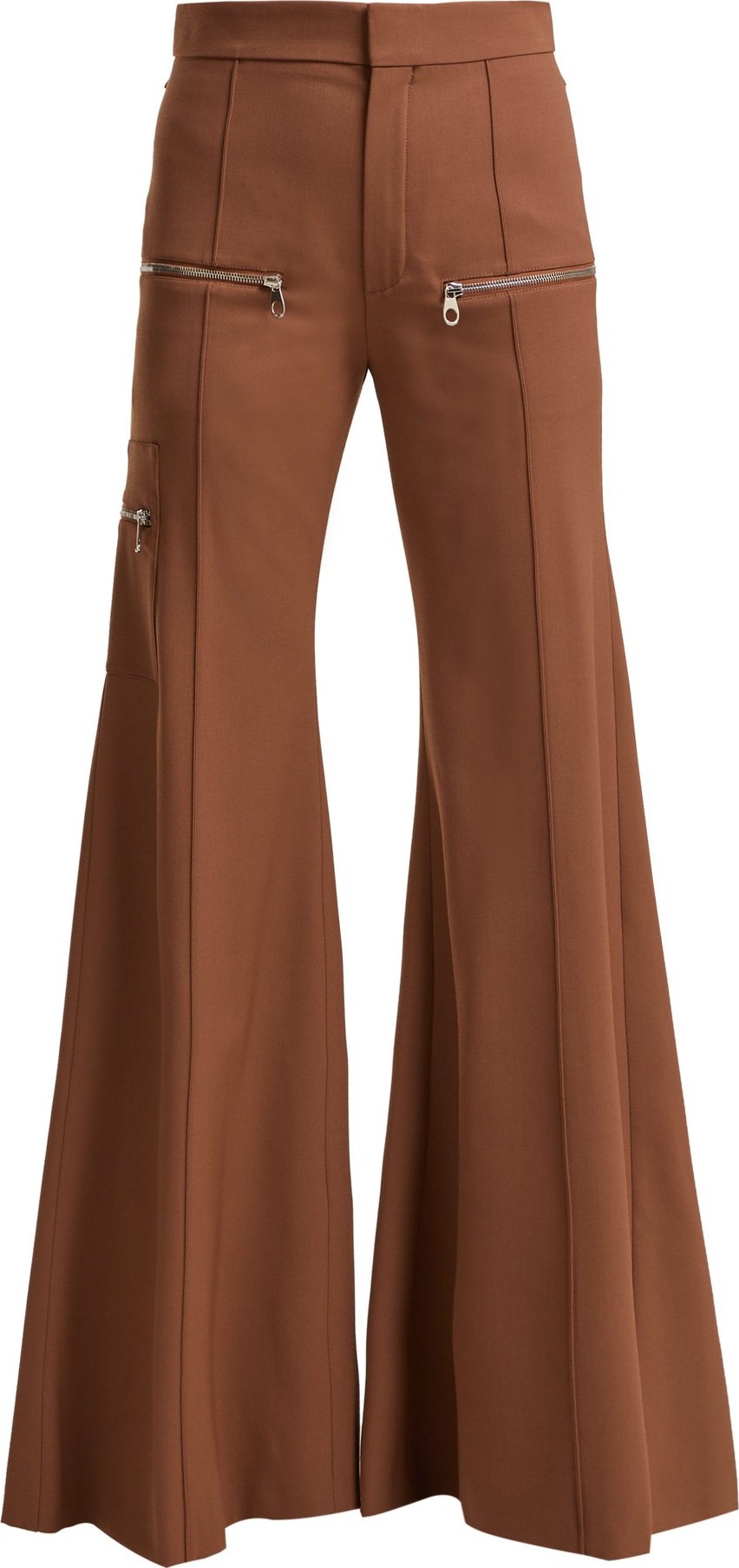Chloe Serge high-rise wool-blend trousers