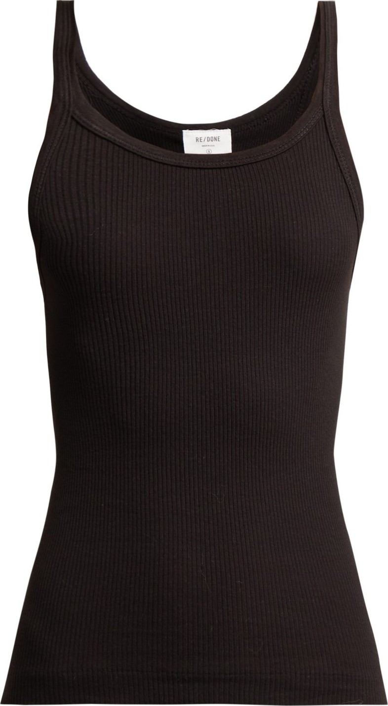 Re/Done Originals Ribbed cotton cami top