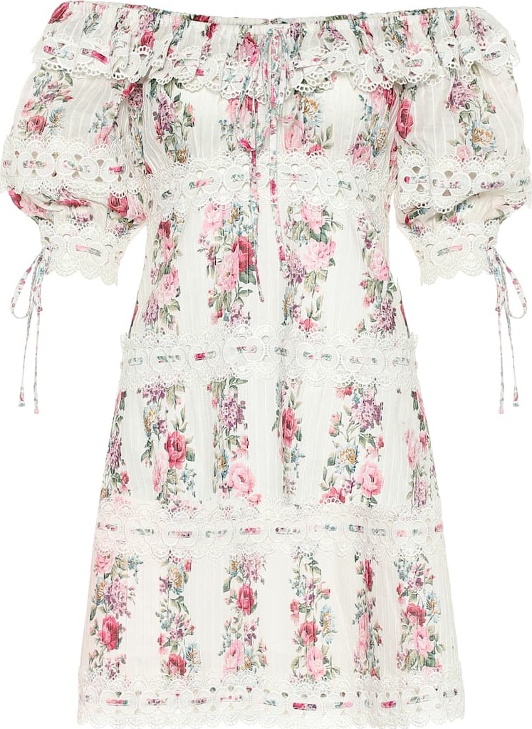 Zimmermann Honour floral cotton minidress