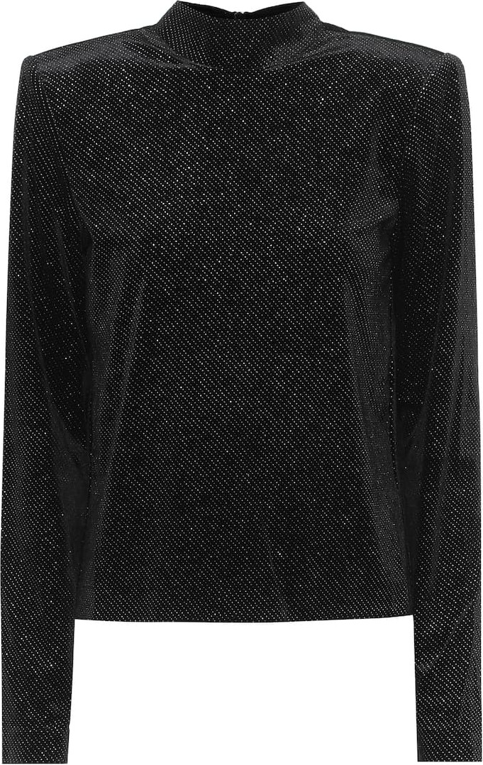 RtA Freddie metallic velour top