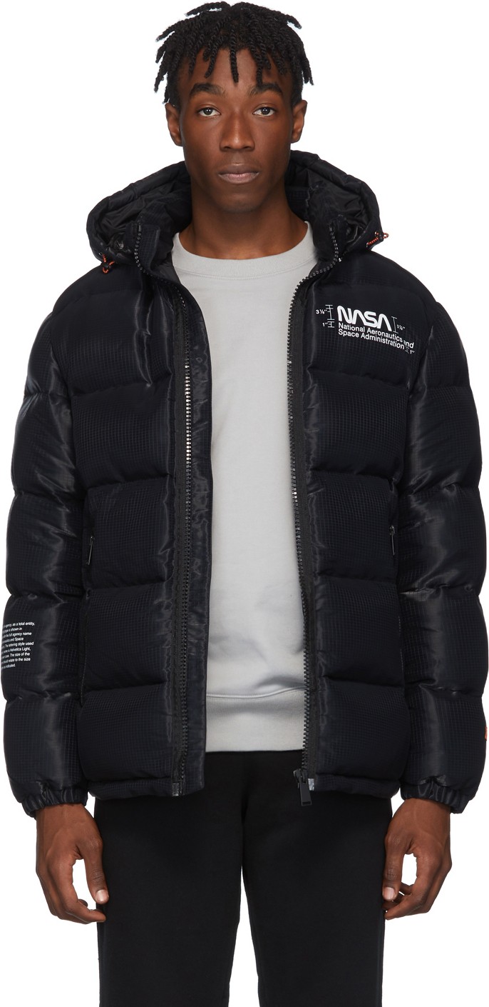 Heron Preston Black Down Puffer Jacket