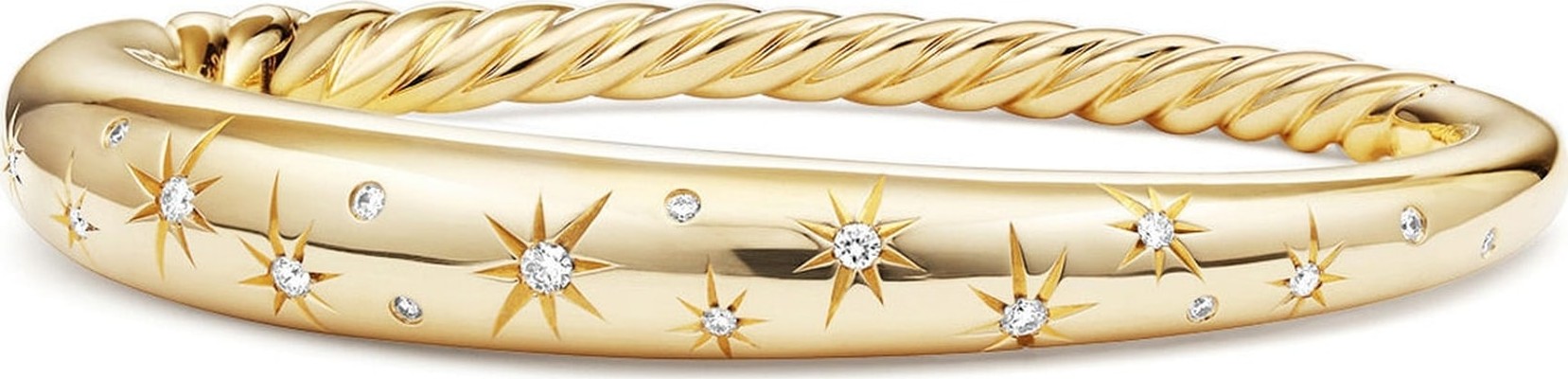 David Yurman Pure Form<sup>® CollectionPure Form<sup>® Smooth 18K Gold Bracelet with Diamonds, 9.5mm