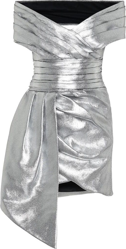 Alexandre Vauthier Metallic off-shoulder minidress