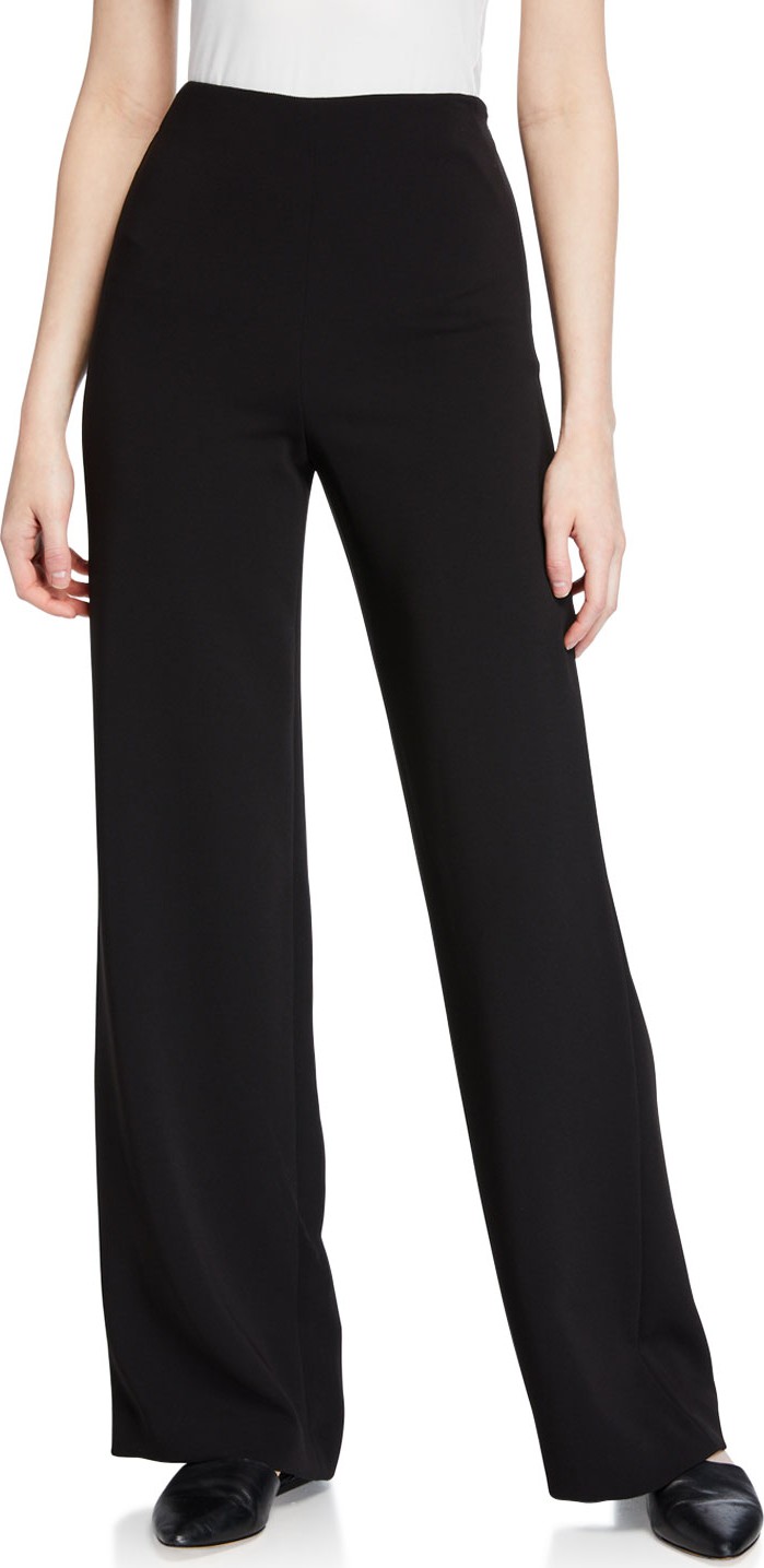 Theory Clean Wide-Leg Crepe Pants