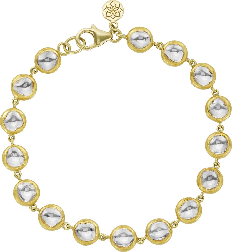 Legend Amrapali Kundan Vintage Diamond Bezel Bracelet