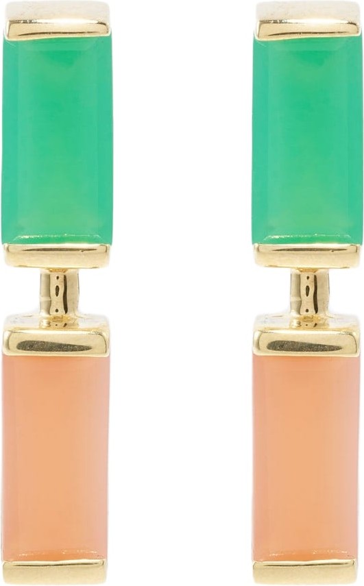 Aliita - Compuesta 9kt gold earrings with gemstones