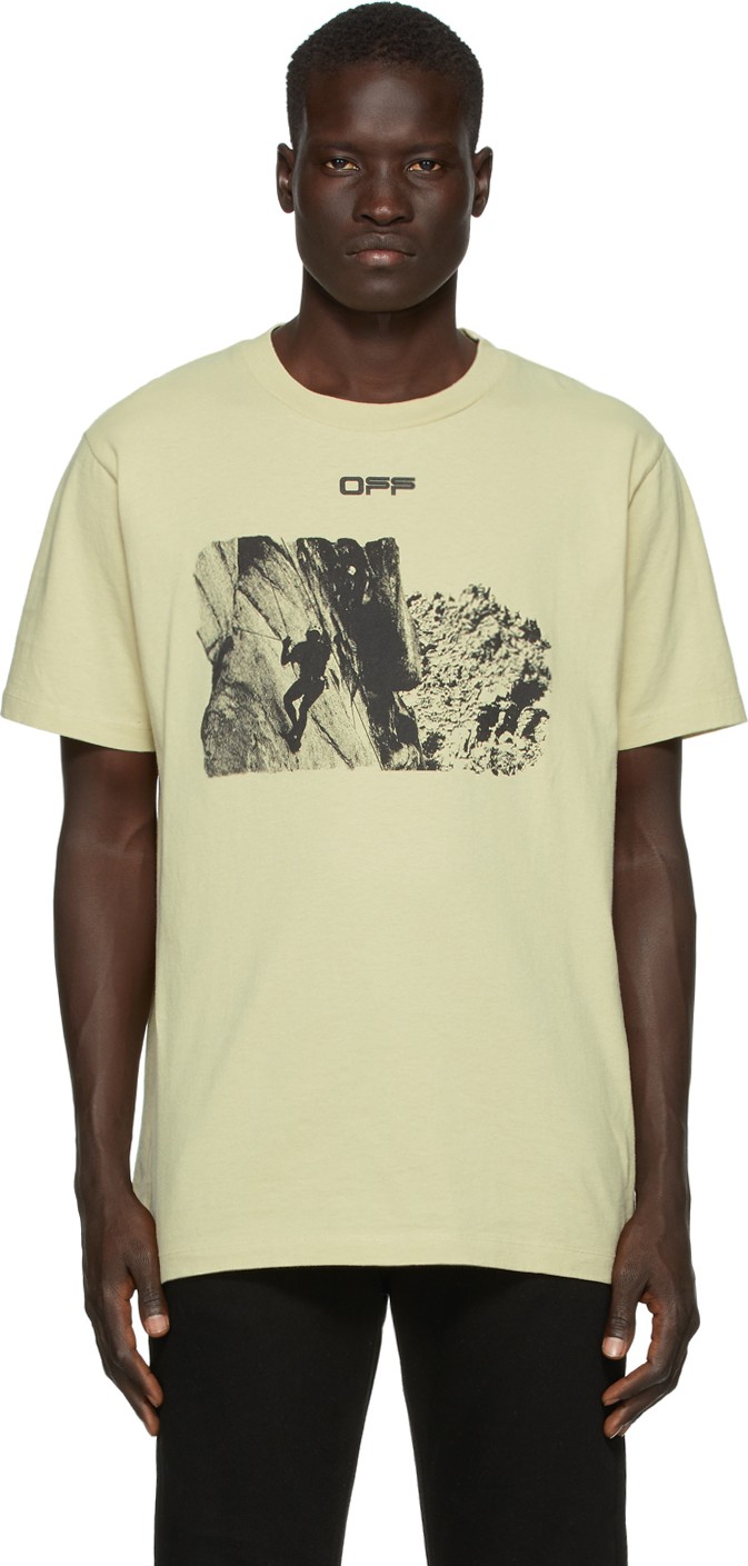 Off White Beige Climb T-Shirt