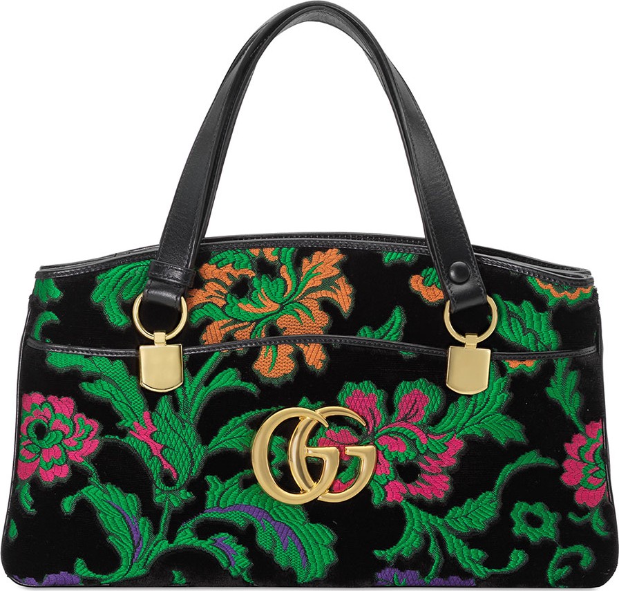 Gucci Arli Medium Velvet Top-Handle Bag
