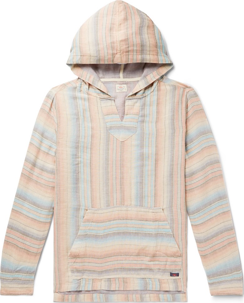 Faherty Baja Reversible Tencel and Linen-Blend Hoodie