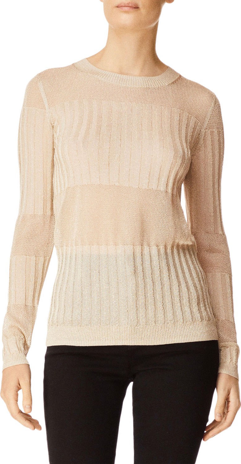 J BRAND Andrea Ribbed Metallic Sweater