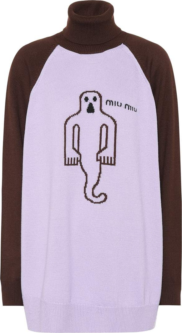 Miu Miu Wool ghost turtleneck sweater