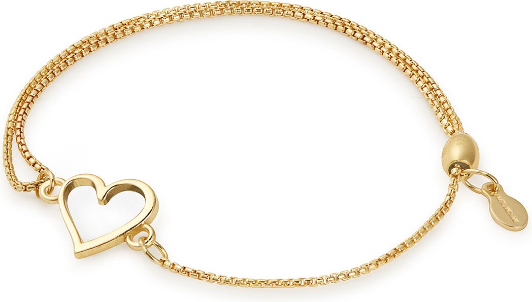 Alex and Ani Heart Pull-Chain Bracelet, Gold