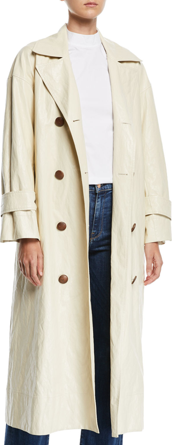 Rejina Pyo Oli Crinkle Long Trench Coat