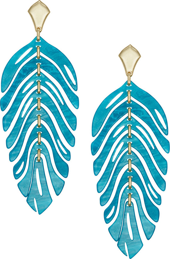 Kendra Scott Lotus Earrings w/ Colored Drop