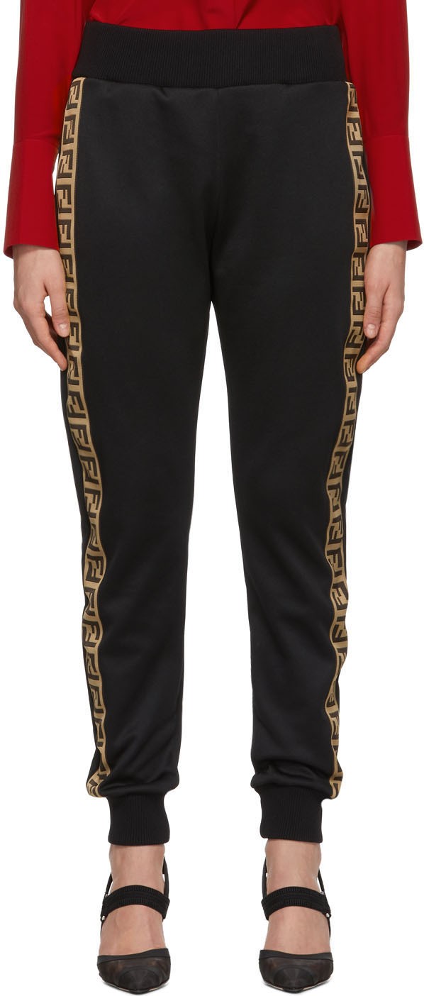 Fendi Black 'Forever Fendi' Ribbon Lounge Pants Fendi Black 'Forever Fendi' Ribbon Lounge Pants