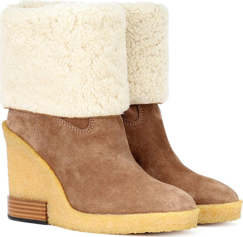Tod's Suede wedge ankle boots