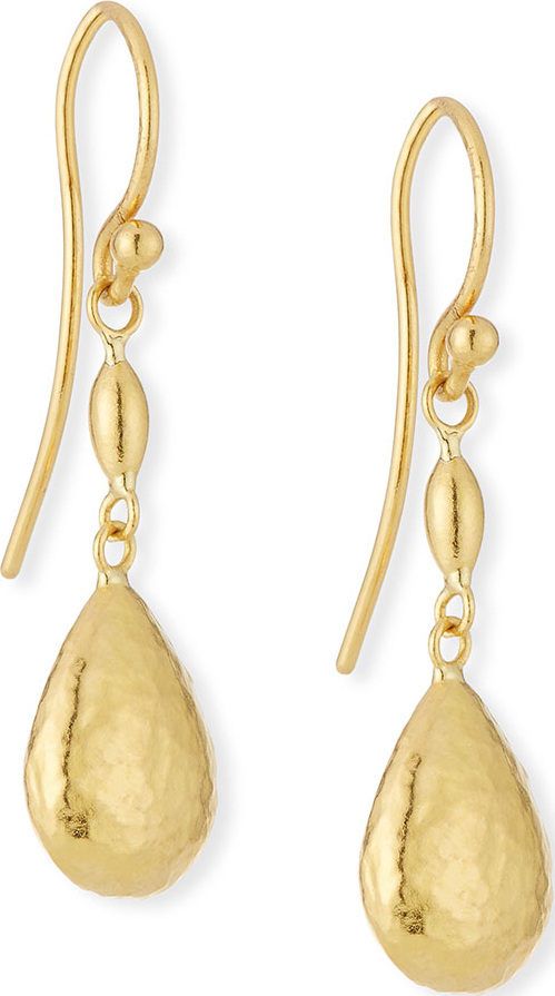 GURHAN 24k Delicate Bead Short Hollow Drop Earrings