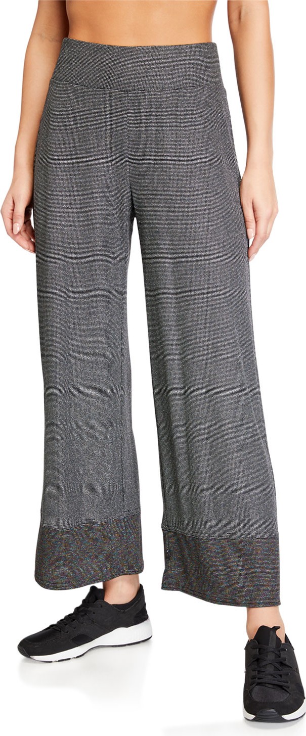 Terez Rainbow Shimmer Knit Waffle Pants