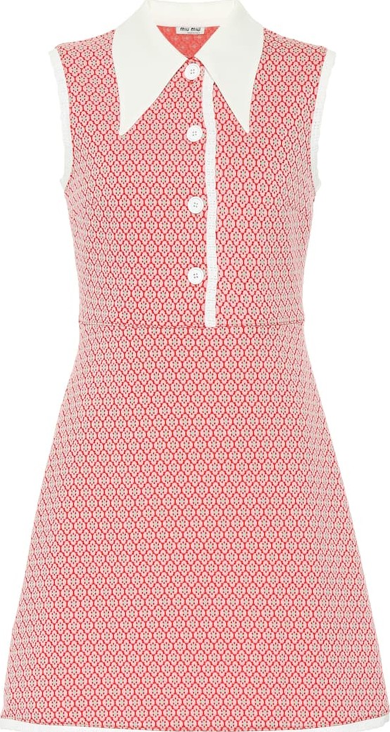 Miu Miu Jacquard knit minidress