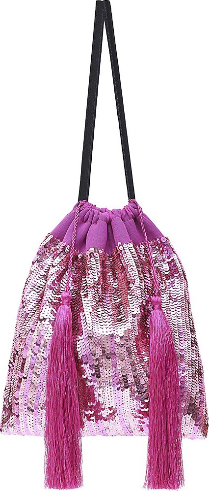 Attico sequin pouch bag