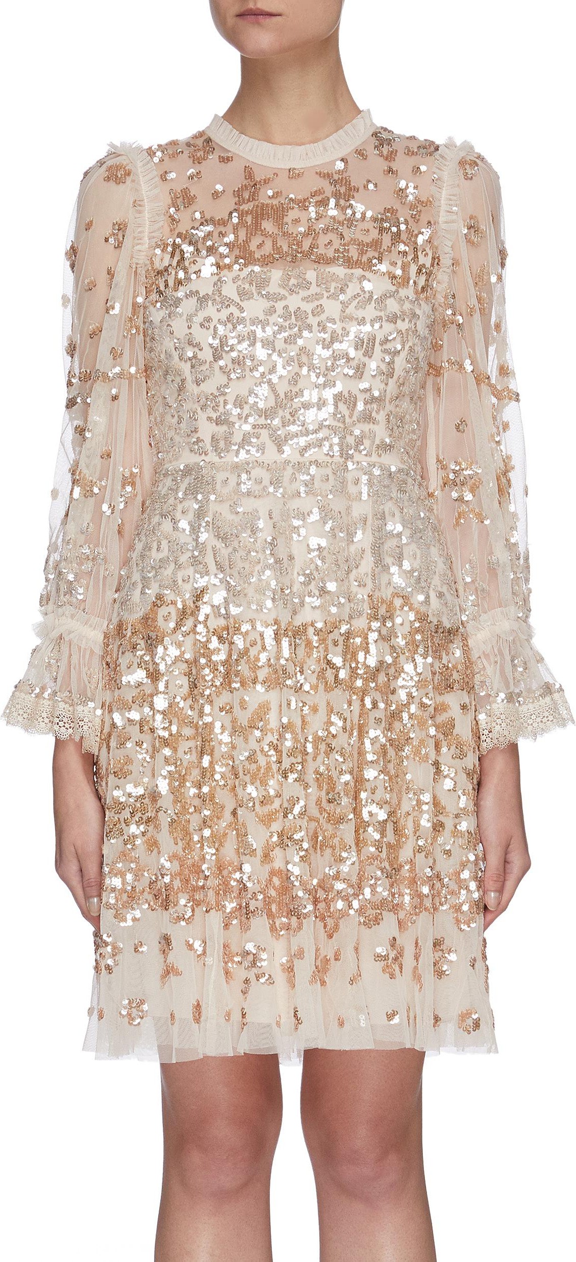 Needle & Thread Sequin embellished tulle mini dress