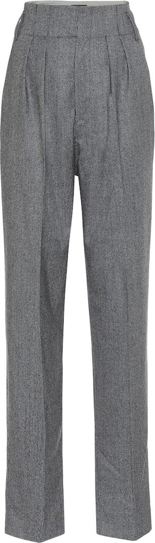Isabel Marant Magali high-rise checked wool pants
