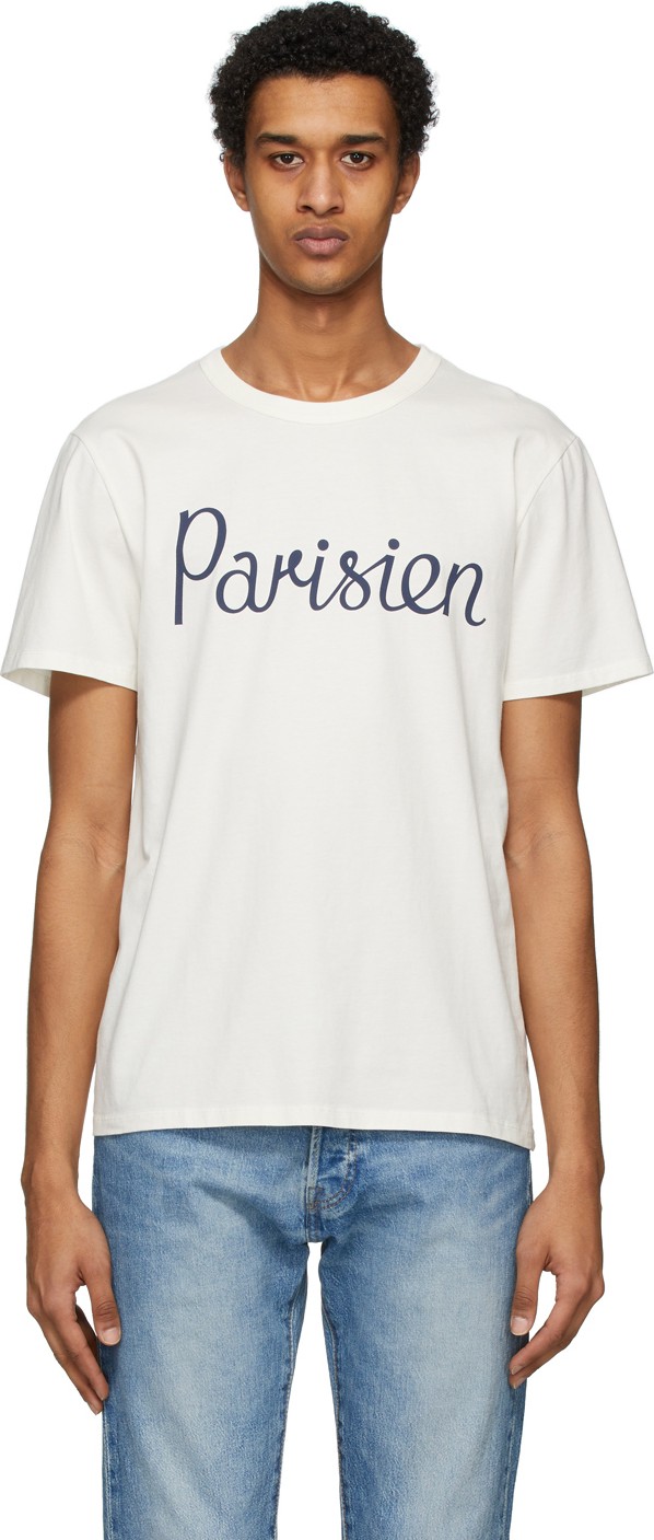 Maison Kitsune Off-White 'Parisien' T-Shirt