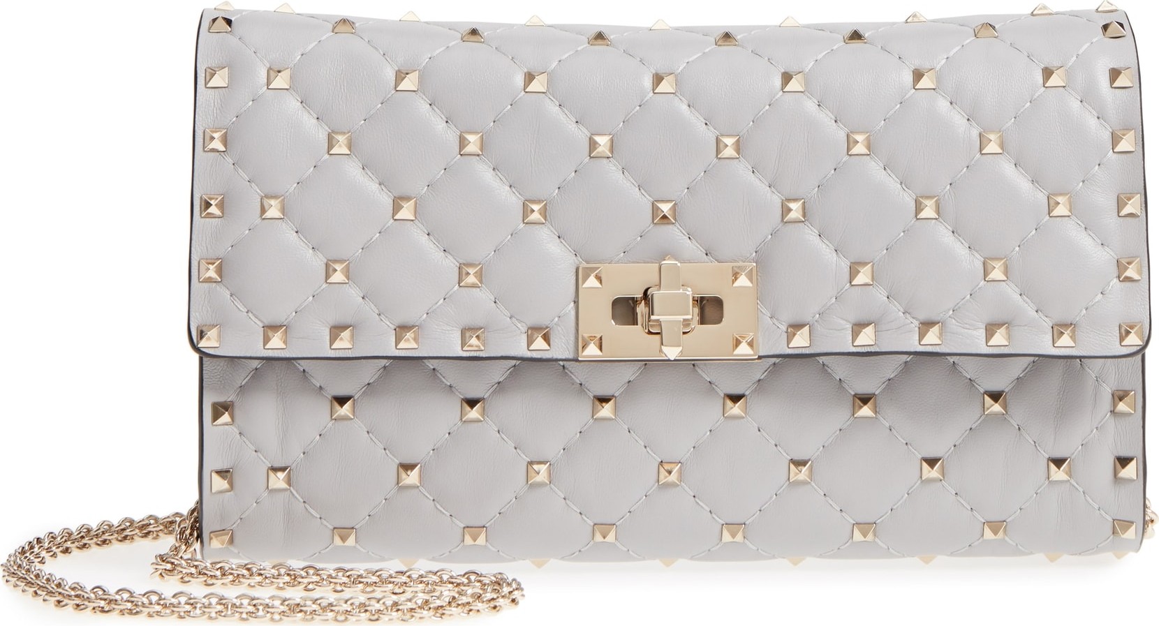Valentino Rockstud Matelassé Quilted Leather Crossbody Bag