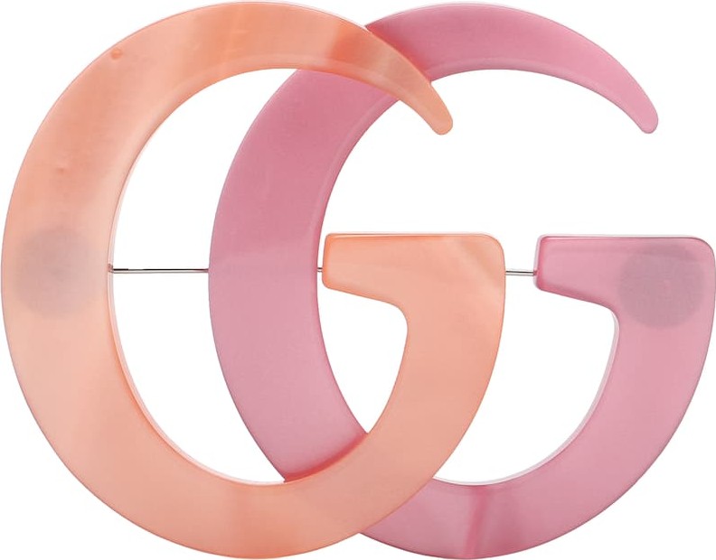 Gucci Double G resin brooch