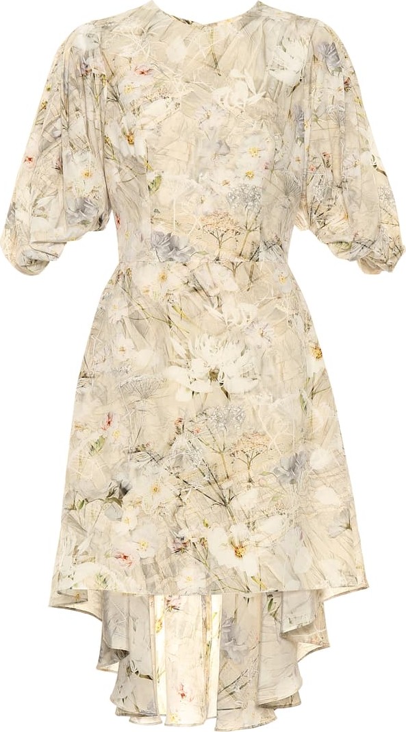 Alexander McQueen Floral silk minidress
