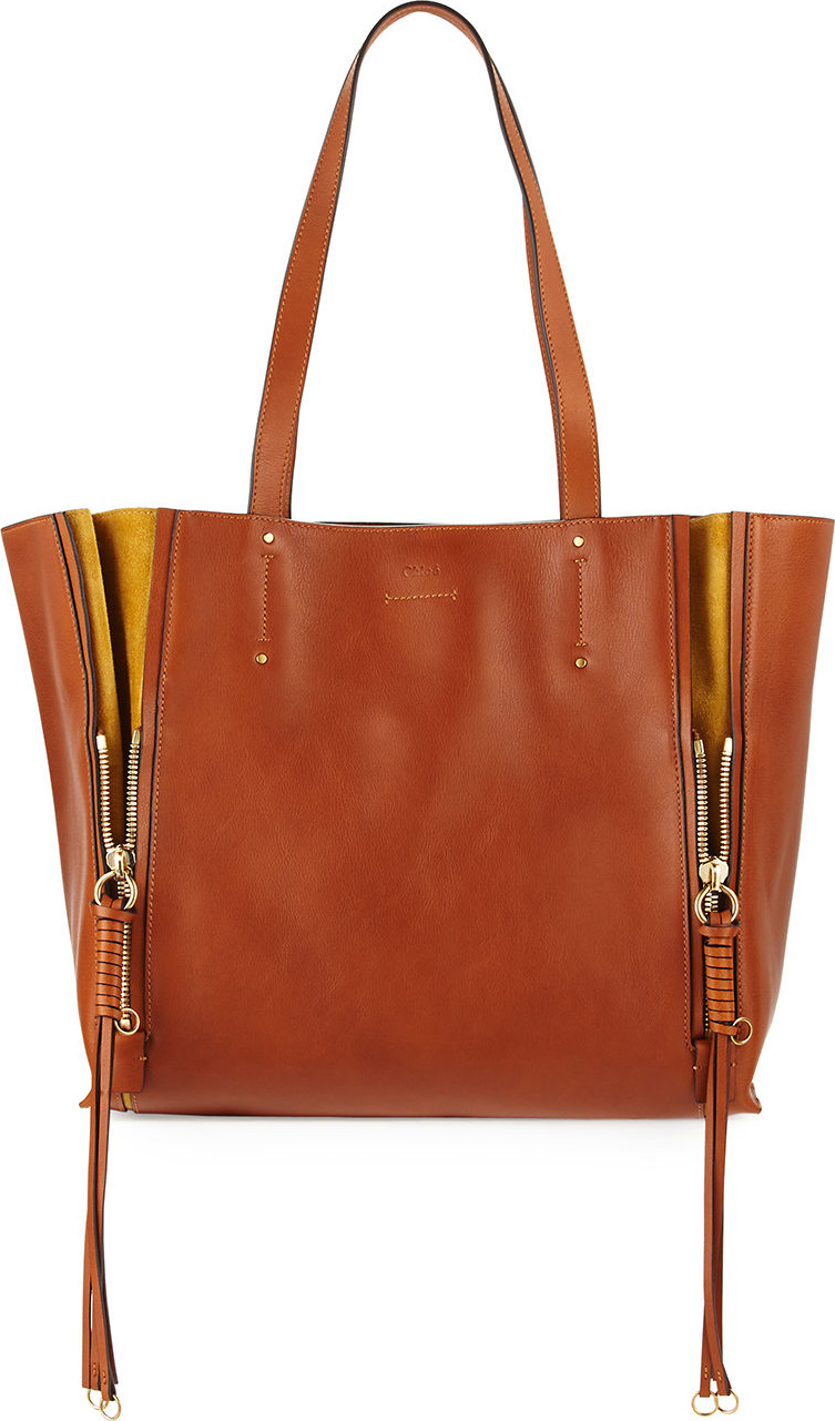 Chloe Milo Medium Leather & Suede Tote Bag
