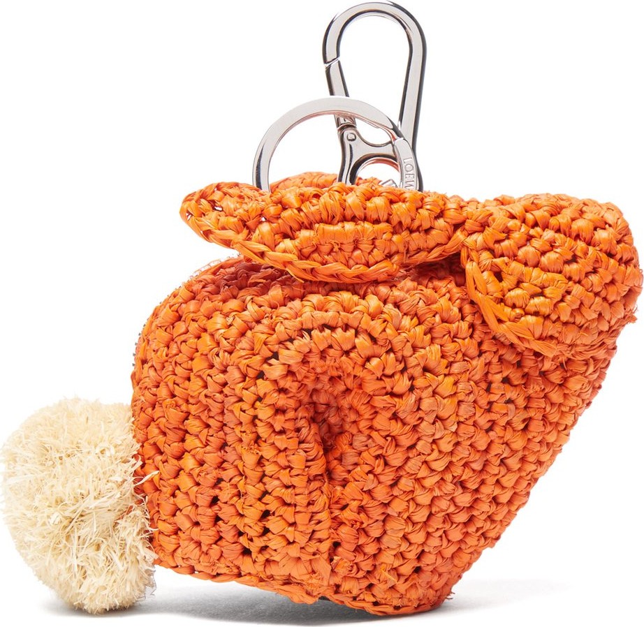 LOEWE Bunny raffia coin purse